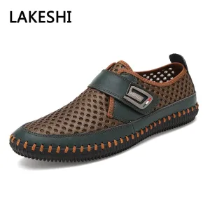 Mens Sandals PU Leather Slip On Men Shoes Soft Comfortable Bahamas Resorts Sandals