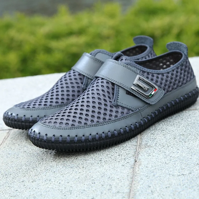 Mens Sandals PU Leather Slip On Men Shoes Soft Comfortable Sandals Pic
