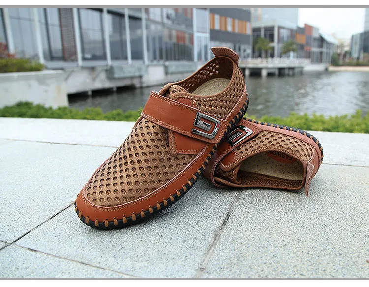 Qvc Alegria Sandals Mens Sandals PU Leather Slip On Men Shoes Soft Comfortable