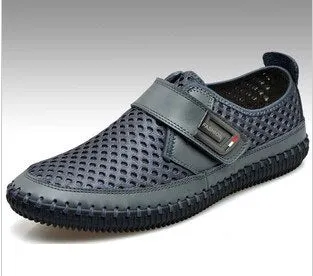 Mens Sandals PU Leather Slip On Men Shoes Soft Comfortable Sandals To Wear With Dresses