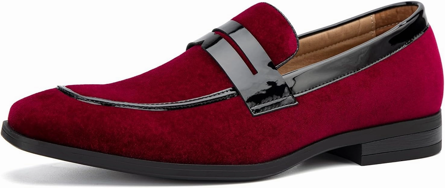 Mens Velvet Loafers Dress Shoes Loafers for Men Tuxedo Suit Shoes Camper Walden Loafers