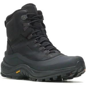 Merrell Men's Thermo Overlook 2 Mid Boot Waterproof w/ Arctic Grip - Black Vibram Sole Hiking Shoes