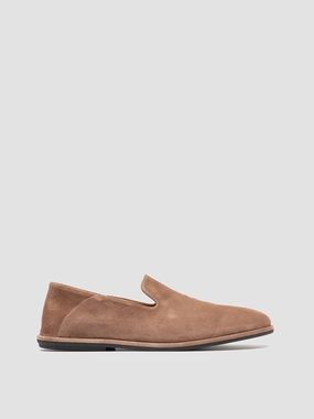 MIENNE 001 - Taupe Suede Penny Loafers Loafers Used