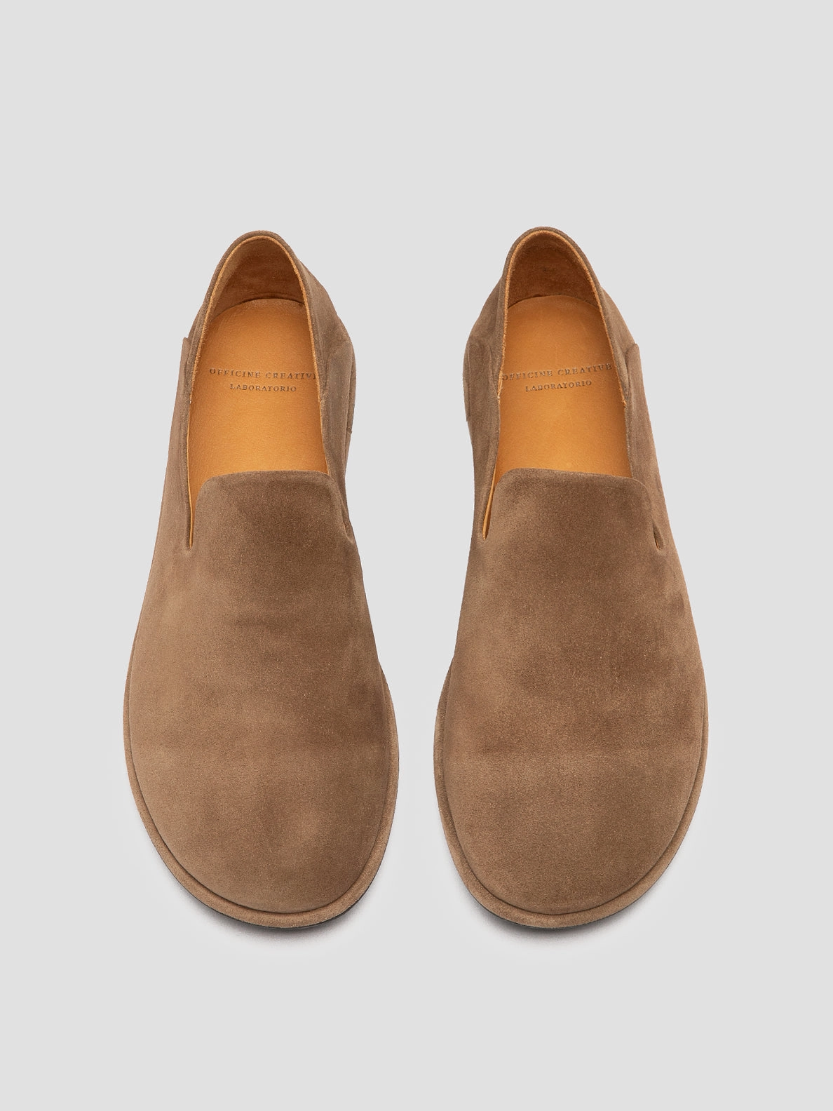 MIENNE 001 - Taupe Suede Penny Loafers Agathea Chunky Loafers