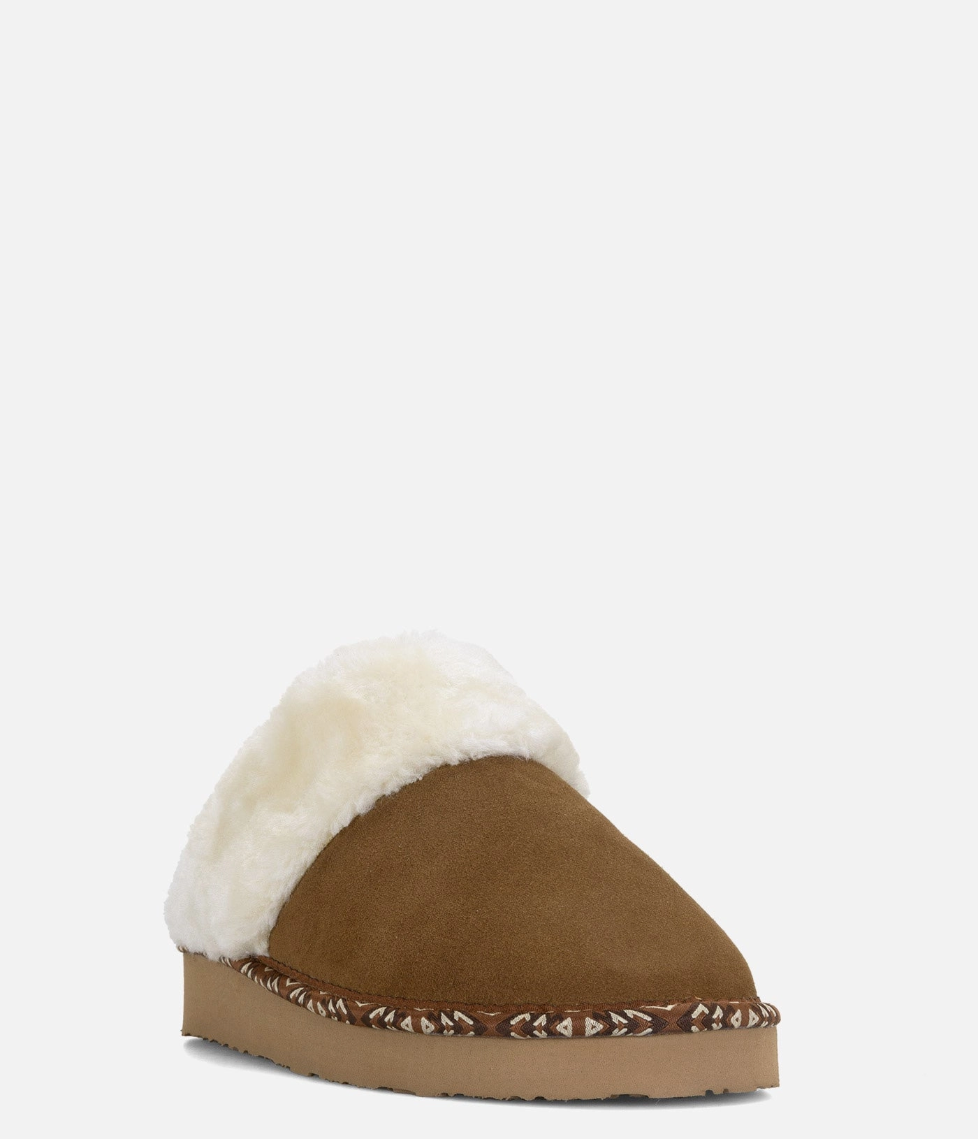 Gangster Slippers Minnetonka Cerise Suede Sherpa Slipper - Women