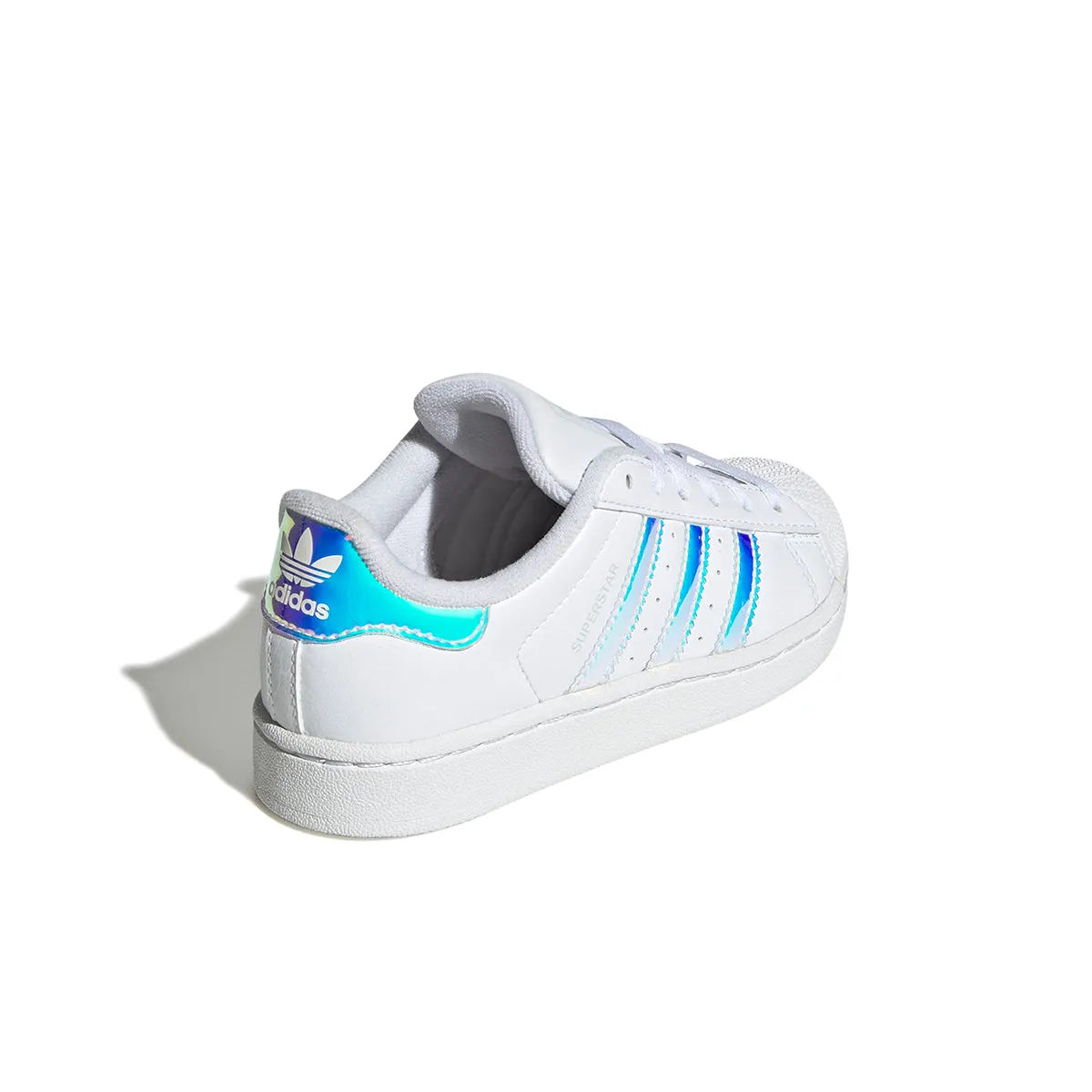 Kids Superstar II 'Cloud White Halo Blue' Adidas Shell Toe Athletic Shoes