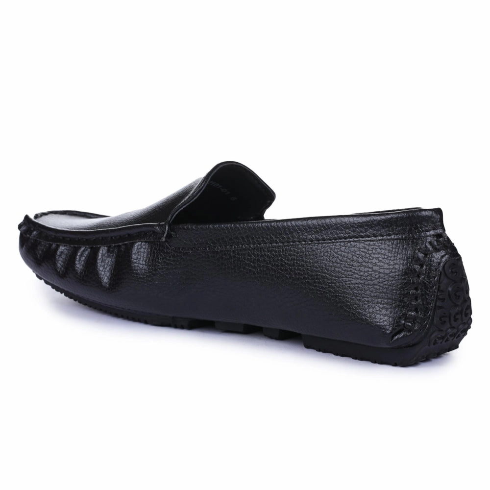 Gliders Black Casual Loafer Shoes For Men 2101-01 By Liberty Socks To Wear With Loafers
