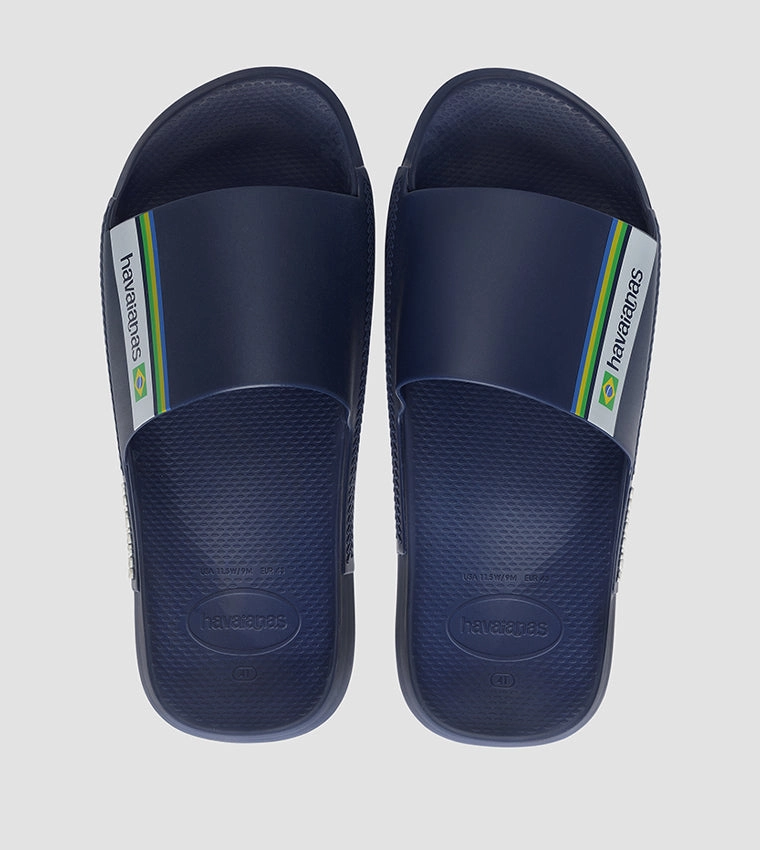 Knitted Slippers Patterns Free HAVAIANAS SLIDE BRASIL - 4147319 -NAVY BLUE