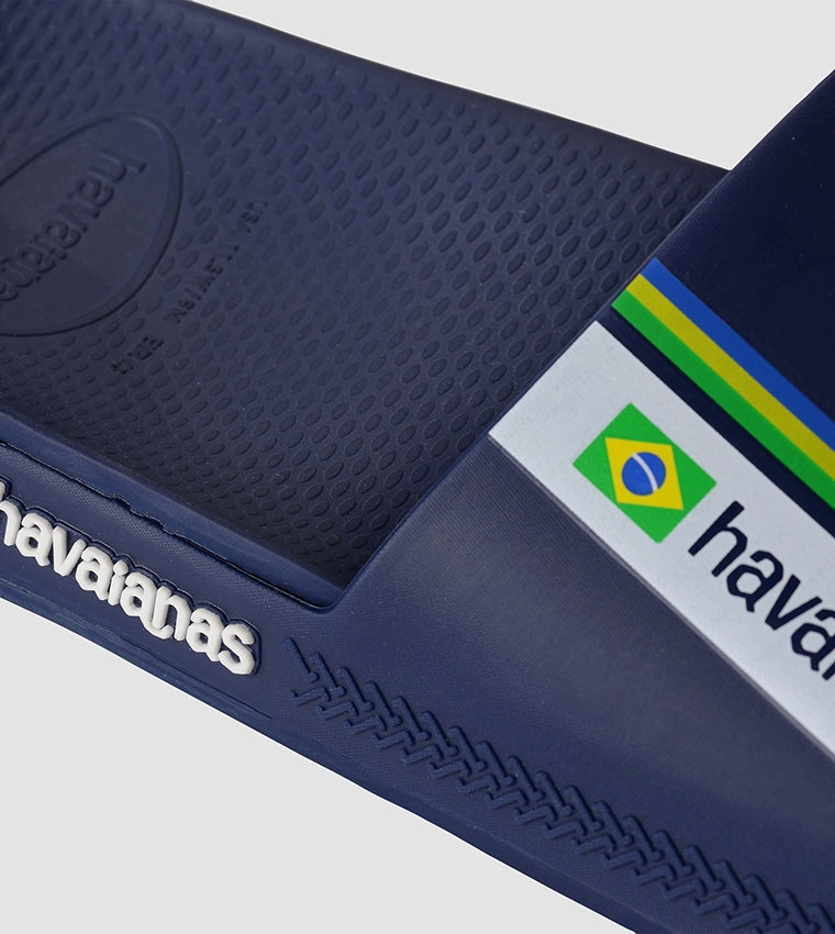 HAVAIANAS SLIDE BRASIL - 4147319 -NAVY BLUE Free Knitting Patterns For Slippers On Two Needles