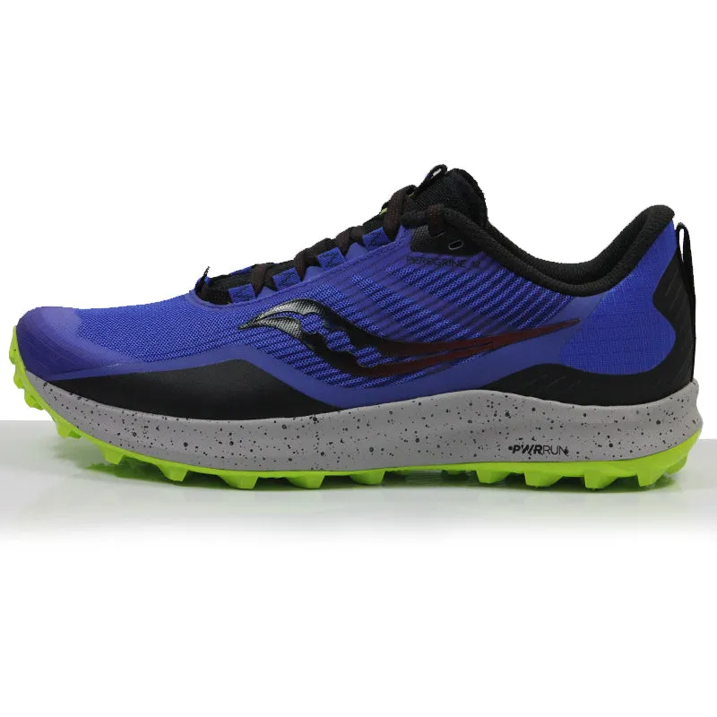 Saucony Peregrine 12 Men's Trail Shoe - Blue Raz/Acid Long Run Running Shoes