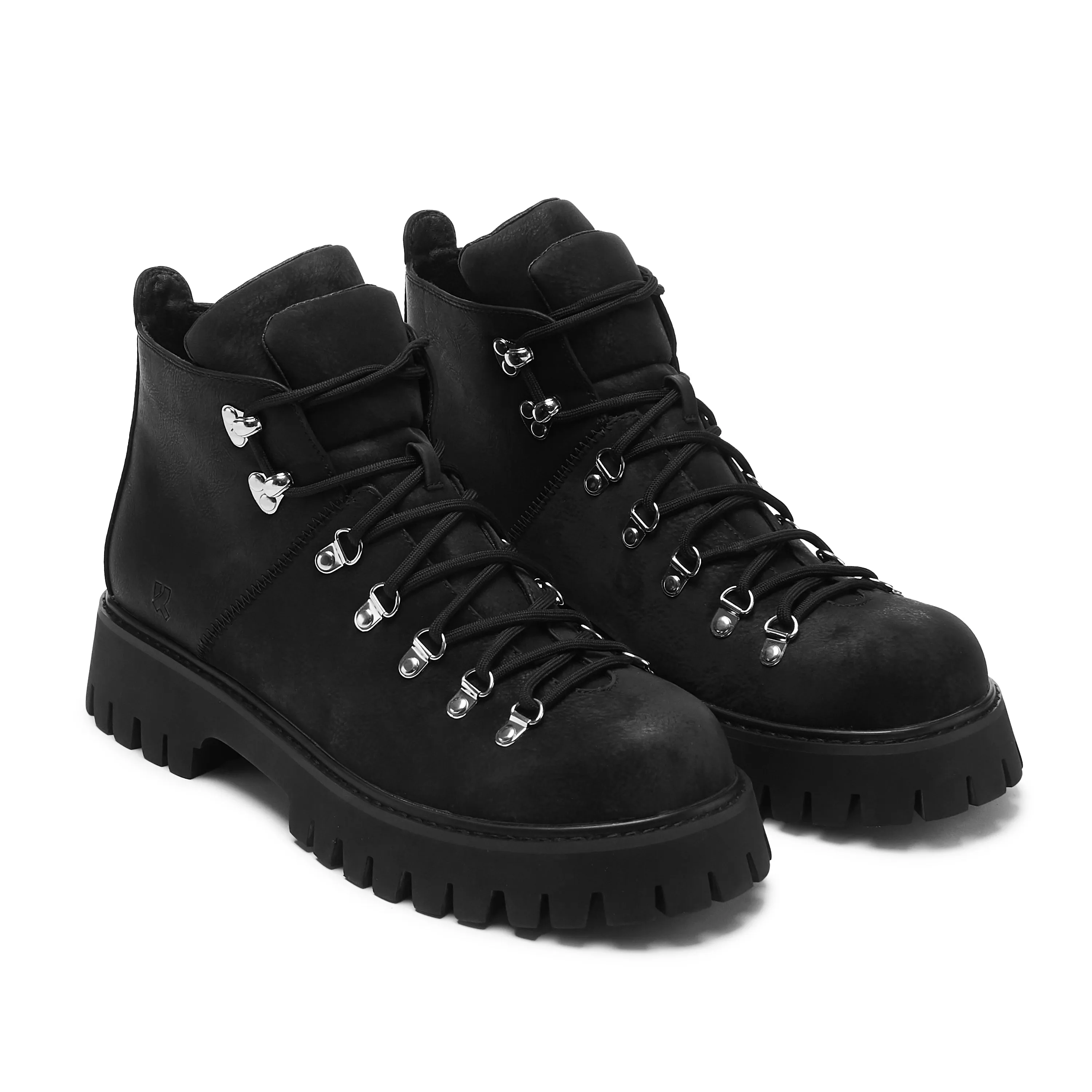 Nemesis Men's Black Lace Up Boots Most Fashionable Hiking Shoes
