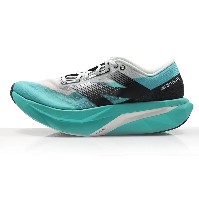 Hyperion Tempo Running Shoes New Balance FuelCell SuperComp Elite v4 Men's Running Shoe - Cyber Jade/White