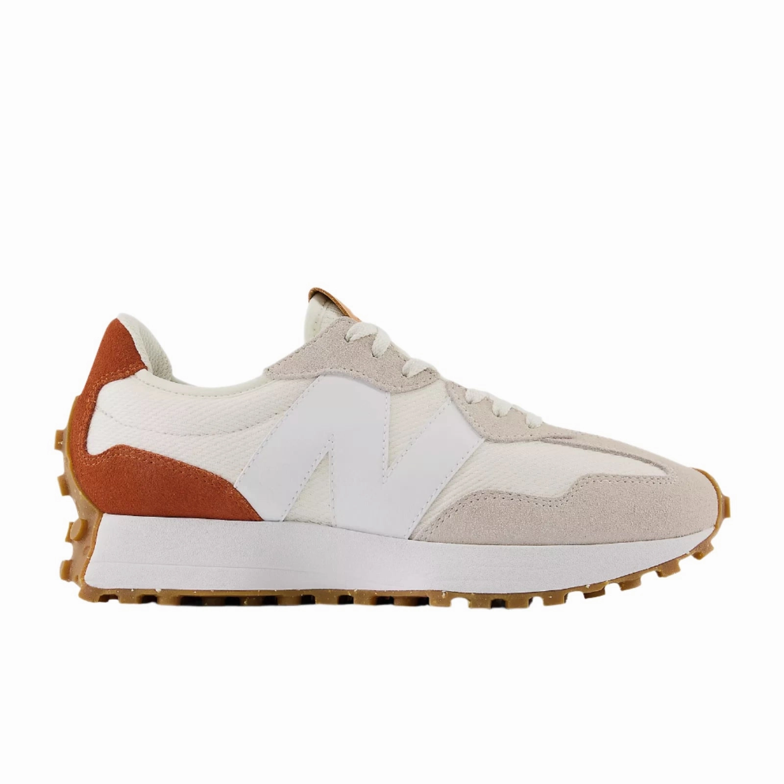 New Balance 327 White Speckle New Balance Women's 327 Retro Sneaker - Sea Salt/Rust Oxide