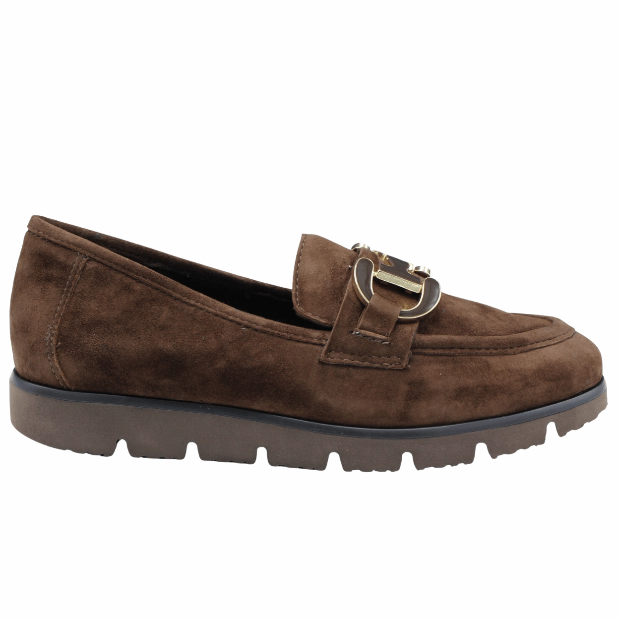 Nicole Suede Loafer Bronze Oxfords