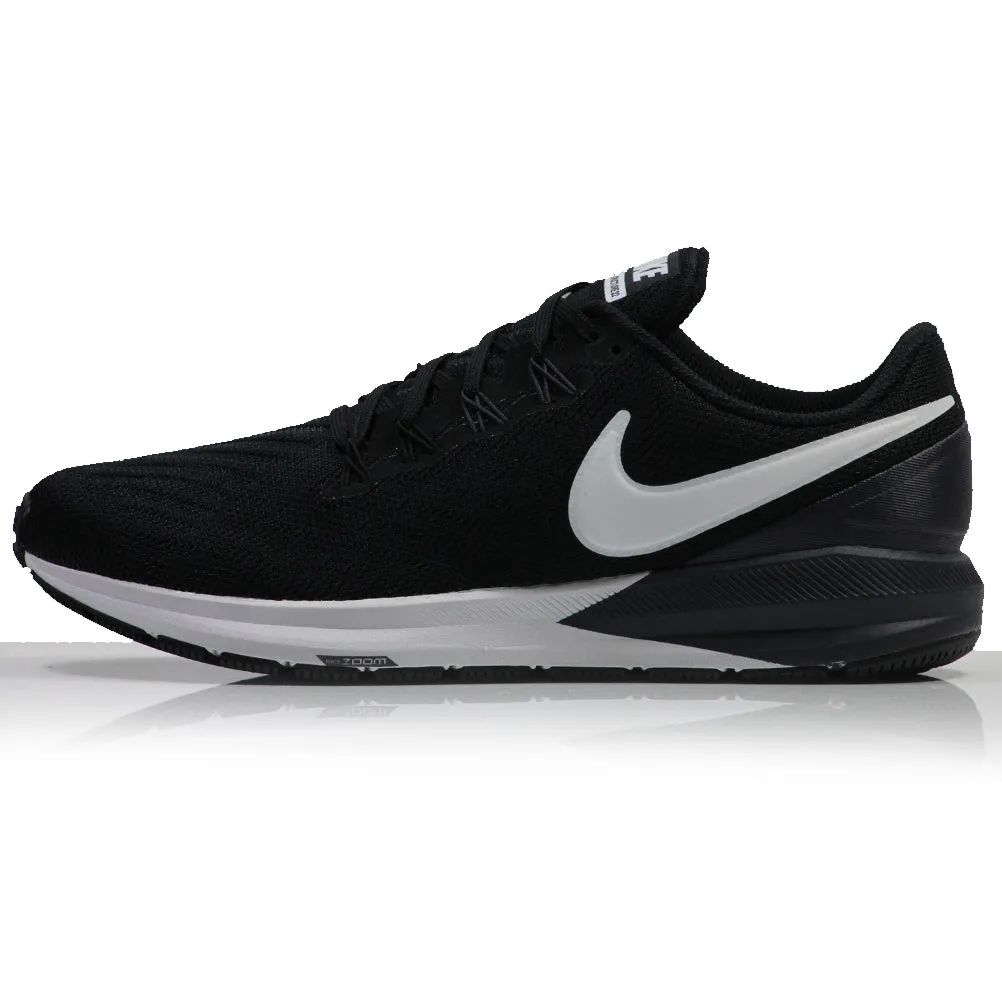 Nike Air Zoom Structure 22 Women's Running Shoe - Black/White Nike Running Shoes Wide