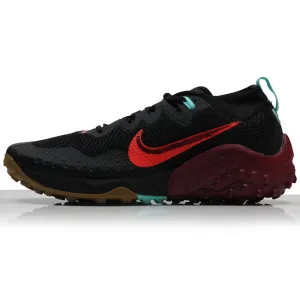 Nike Air Zoom Wildhorse 7 Men's Trail Running Shoe - Black/Dark Beetroot/Bright Crimson Budget Running Shoes Uk