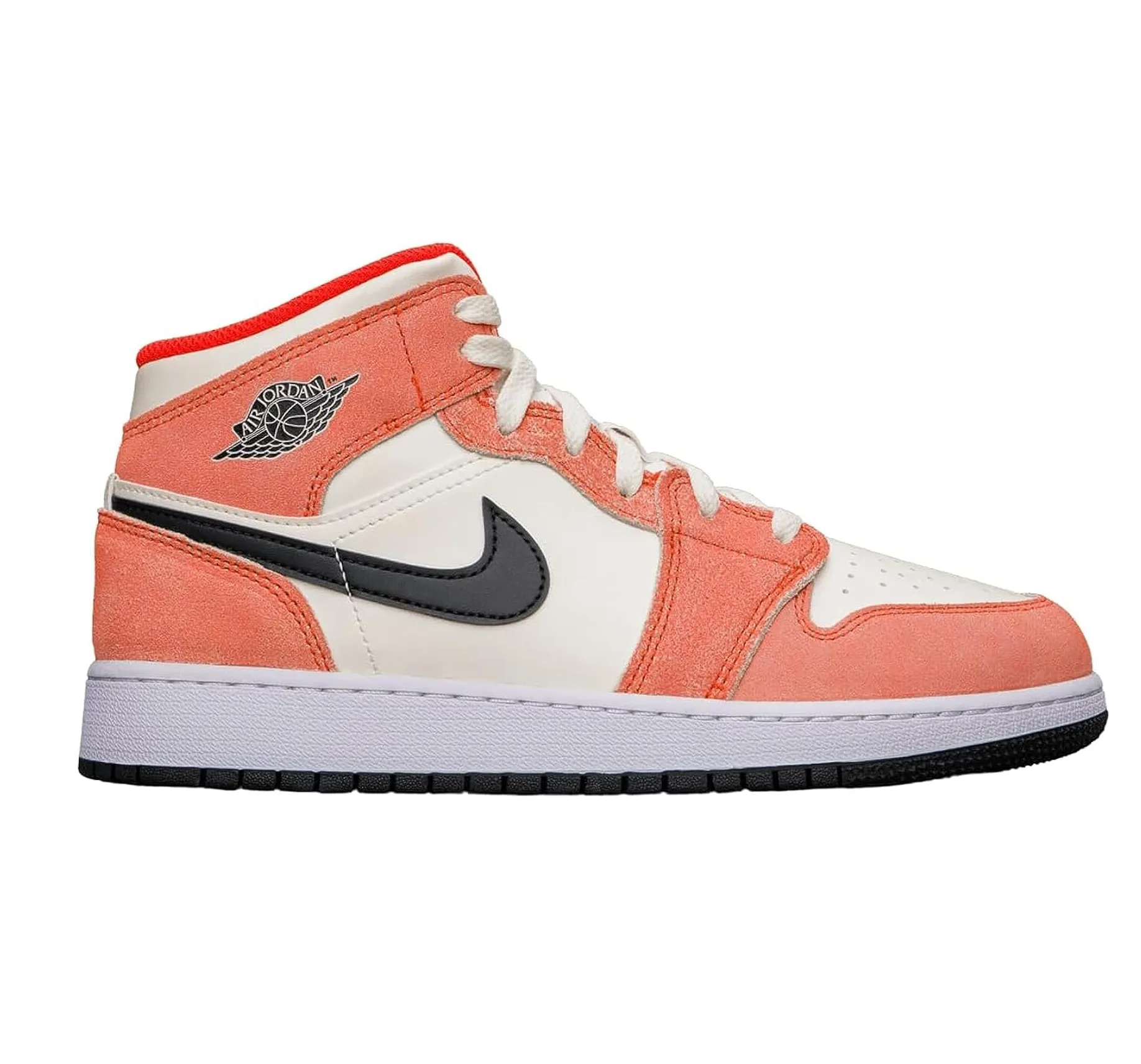 Nike Roshes Shoes Nike Kids' Air Jordan 1 Mid Se Shoes - Team Orange / Black / Sail / White / Iron Grey