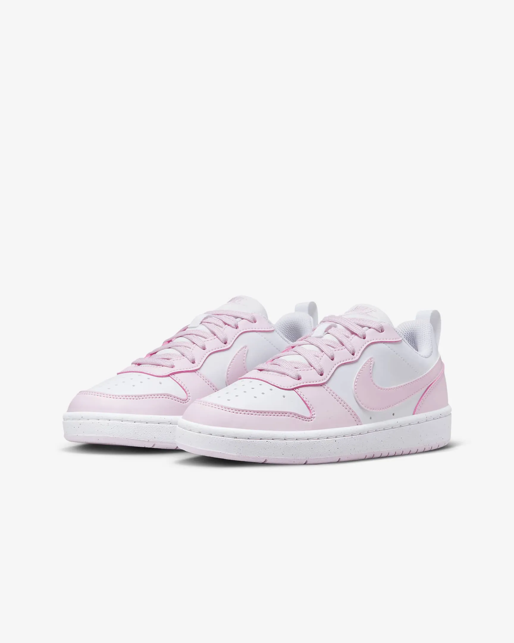 Nike Kids' Court Borough Low Recraft Shoes - Pink Foam / White Burnt Orange Nike Shoes