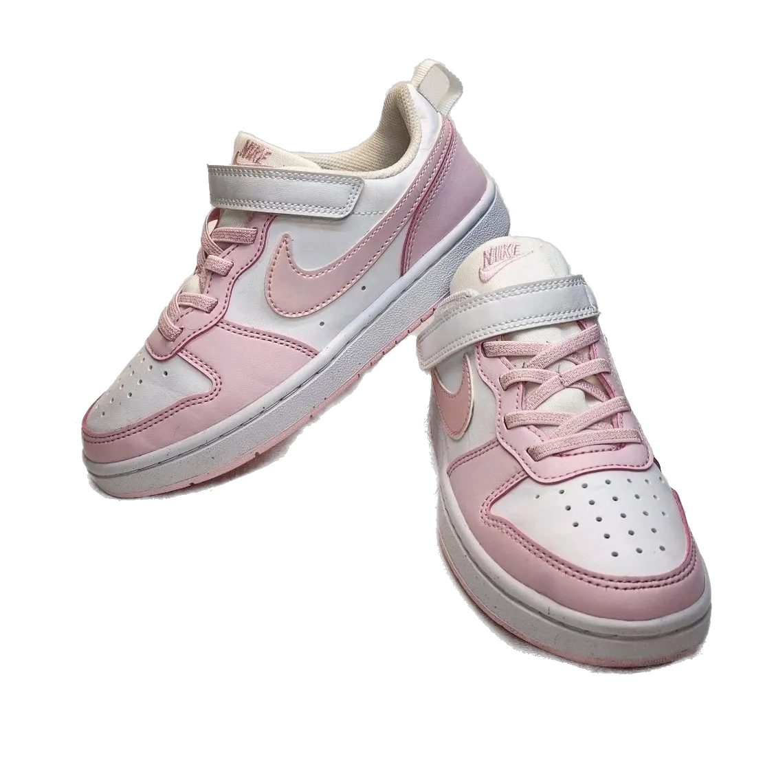 Nike Softball Turf Shoes Nike Kids' Court Borough Low Recraft Shoes - White / Pink Foam