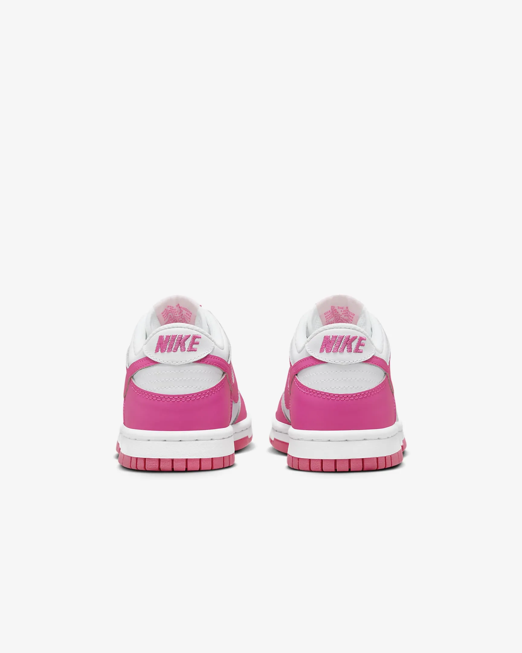 Nike Kids' Dunk Low Shoes - White / Laser Fuchsia Cheap Nike Jordan Shoes
