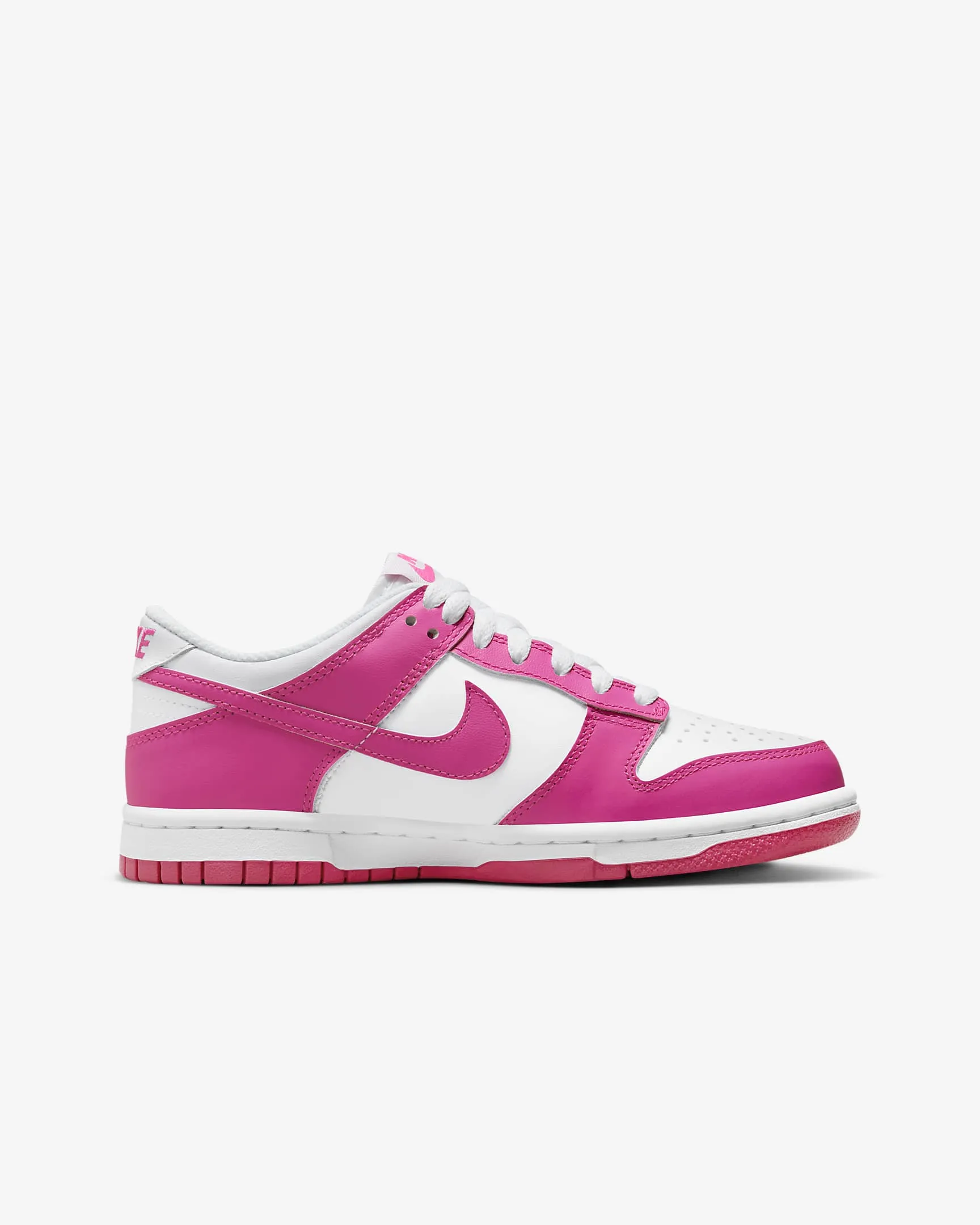Nike Lightweight Shoes Nike Kids' Dunk Low Shoes - White / Laser Fuchsia