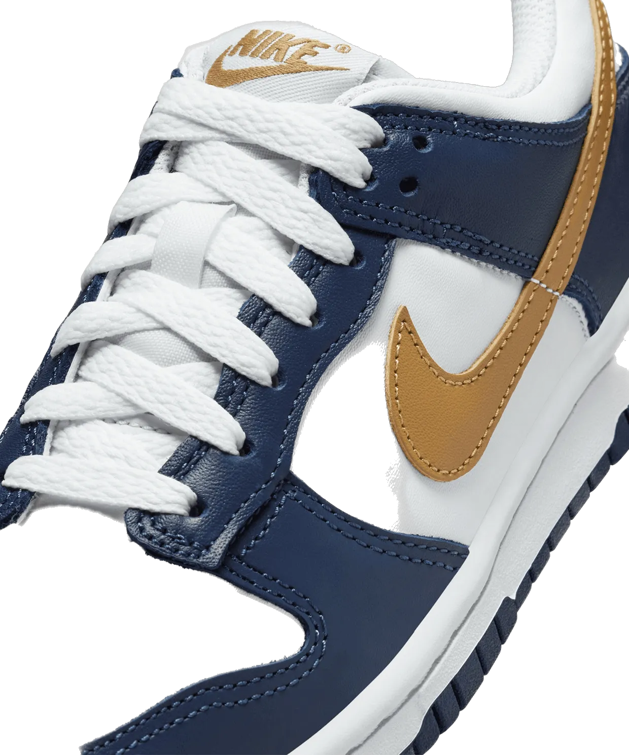 Glow Nike Shoes Nike Kids' Dunk Low Shoes - White / Midnight Navy / Wheat