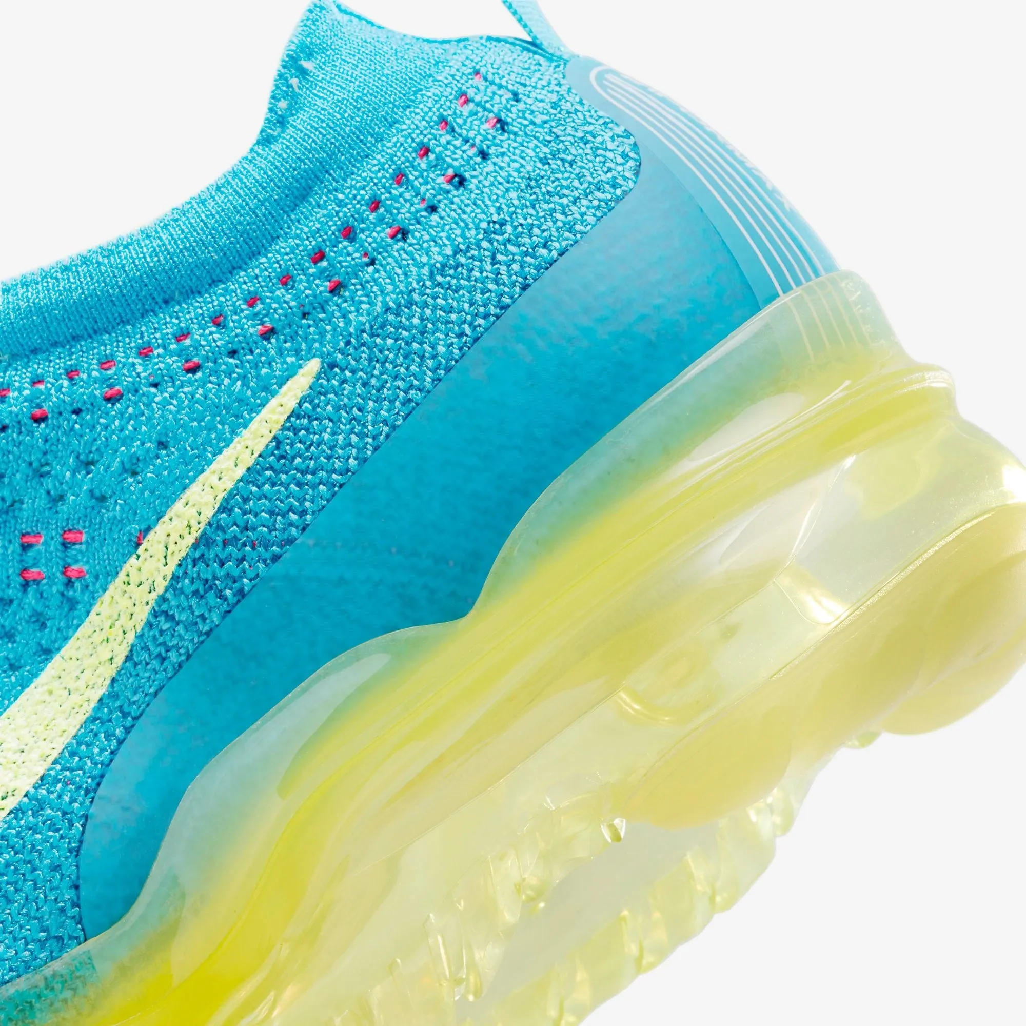 Nike Preschool Basketball Shoes Nike Men's Air Vapormax 2023 Flyknit Shoes - Baltic Blue / Citron Tint / Green Abyss