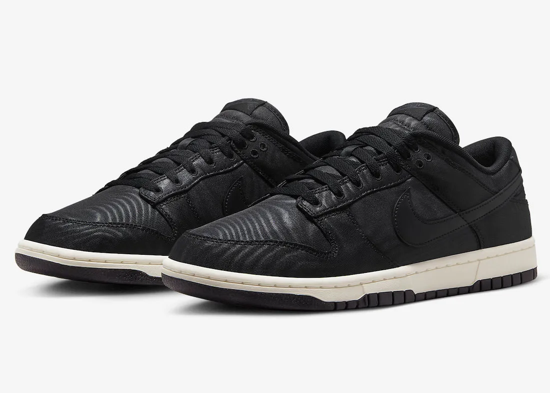 Canvas Nike Shoes Nike Men's Dunk Premium Low Retro Shoes - Black / Sail White