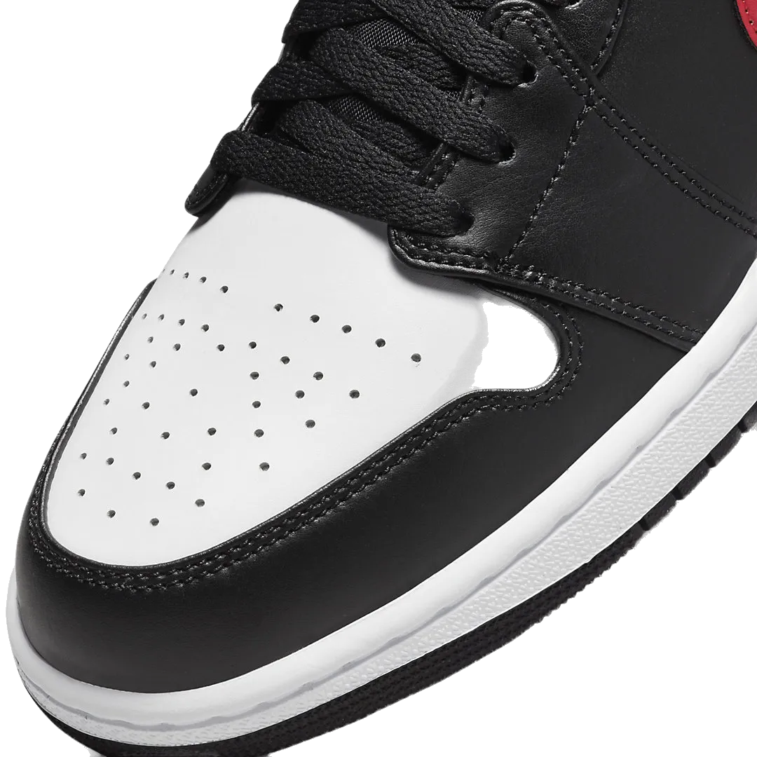 Original Nike Shoes Nike Men's Air Jordan 1 Low Shoes - Black / Fire Red / White