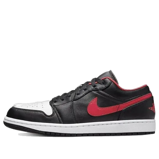 Nike Flyknit Max Shoes Nike Men's Air Jordan 1 Low Shoes - Black / Fire Red / White