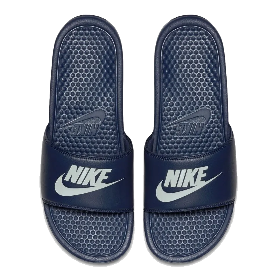 Nike Men's Benassi Jdi Shoes - Midnight Navy / Wind Chill / White Nike Shoes Air Force 1