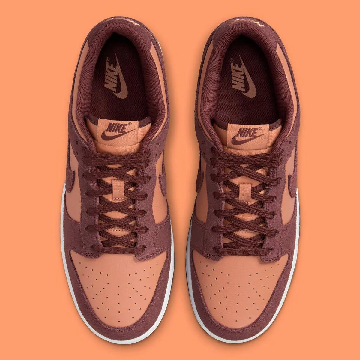 Nike Men's Dunk Low Se Shoes - Amber Brown / Dark Pony / White Nike Shoes With Backwards Swoosh