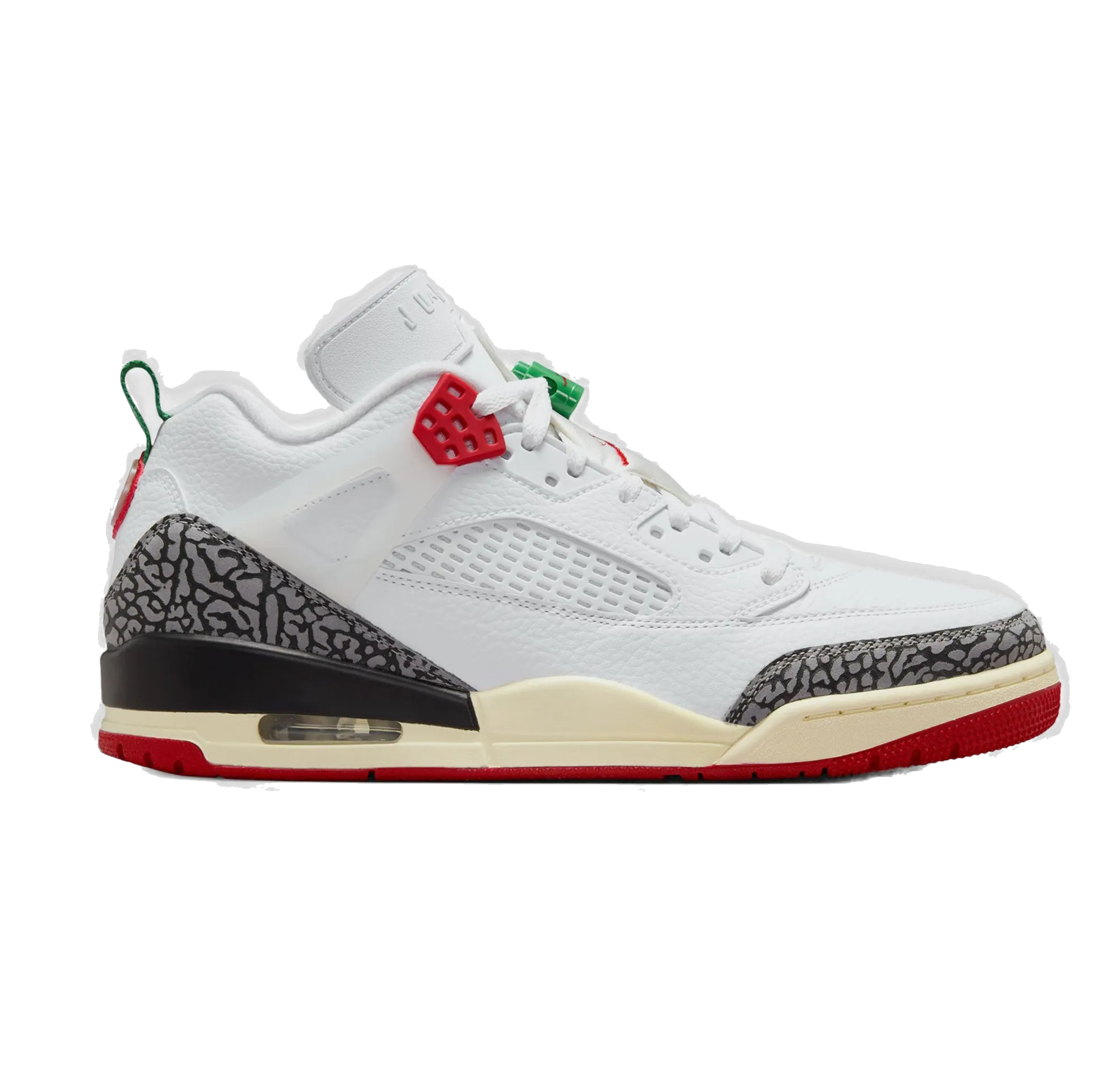 Nike Men's Jordan Spizike Low Shoes - White / Black / Sail / Varsity Red Nike Track Shoes Without Spikes