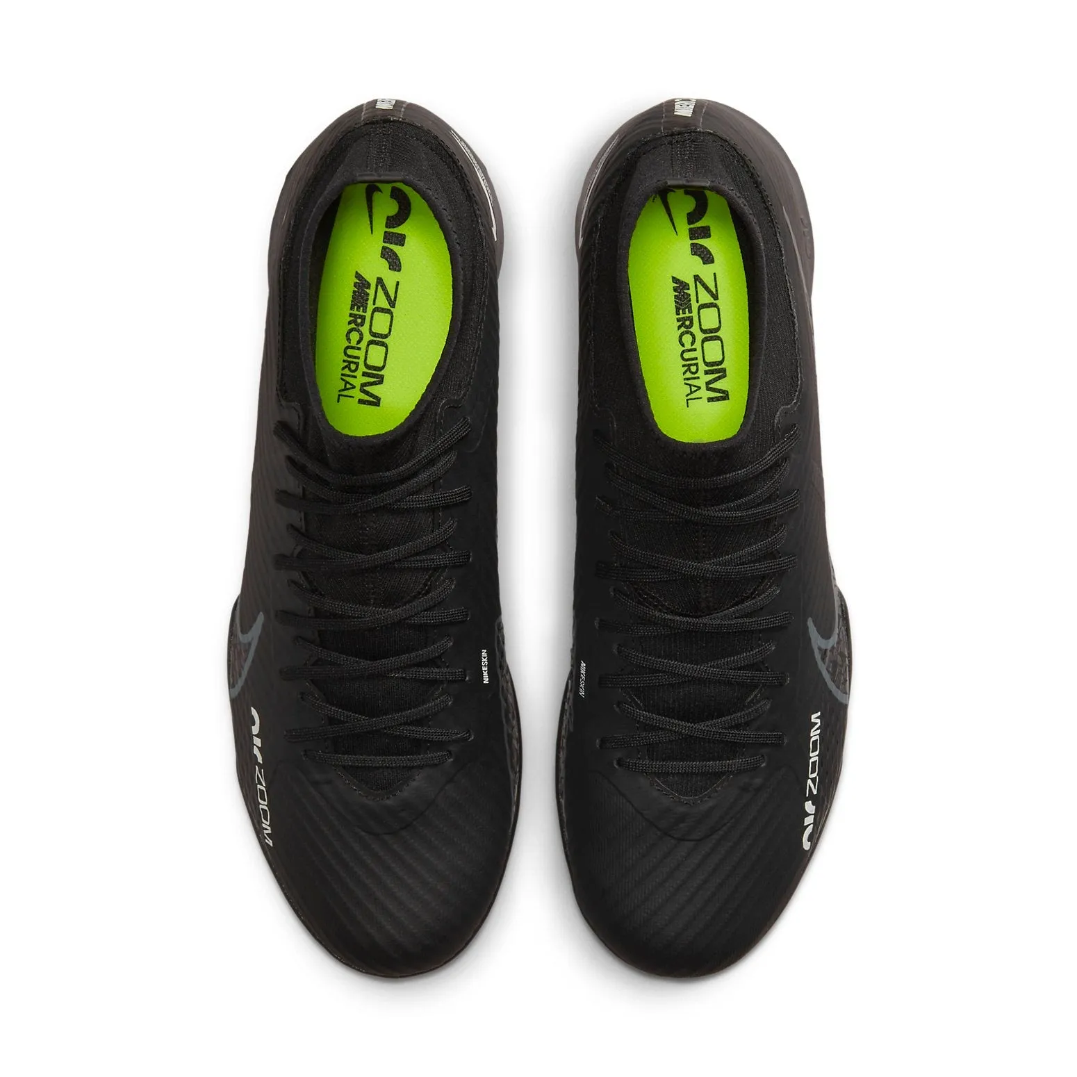 Nike Men's Zoom Mercurial Superfly 9 Academy Ic Soccer Shoes - Black / Summit White / Volt / Dark Smoke Grey Horror Nike Shoes