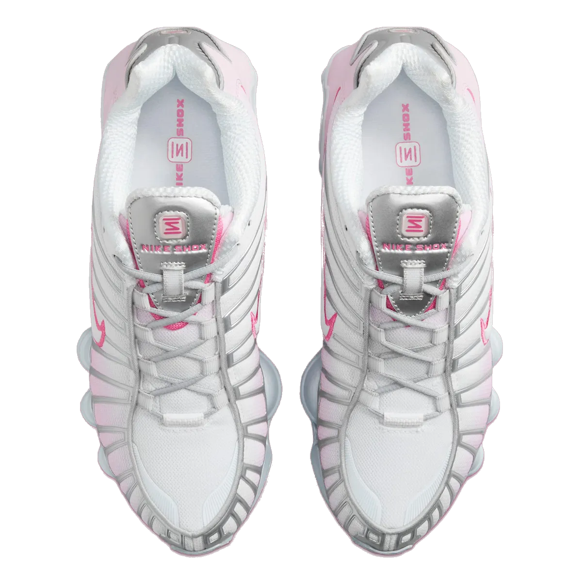 Nike Women's Shox Tl Shoes - Metallic Platinum / Pinksicle / Pink Foam / White / Flat Silver Fsu Shoes Nike
