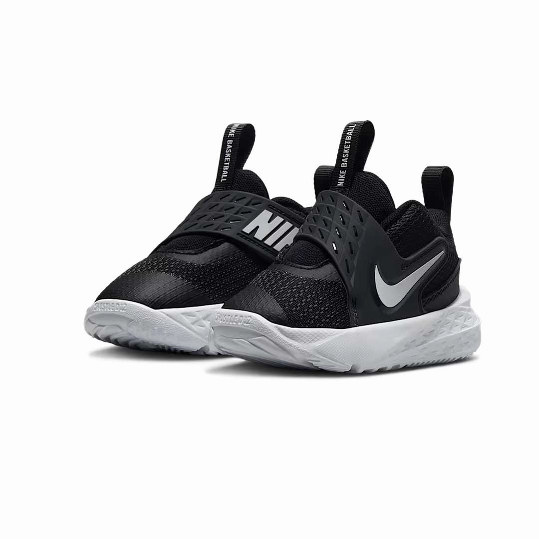 Nike - Kids' (Infant) Team Hustle D 12 Shoes (HF6281 002) Silver Basketball Shoes