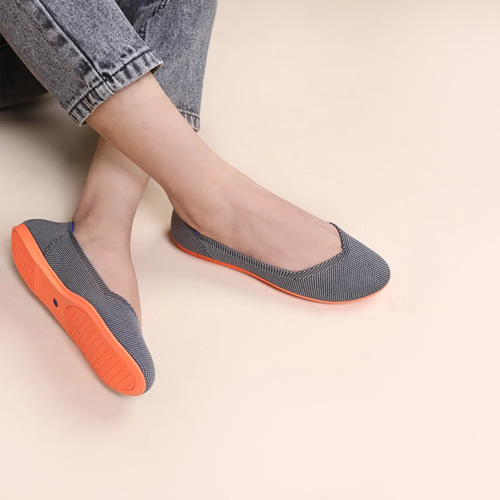 Knee High Leather Boots Low Heel Rothy - Women - The Flat - Gray