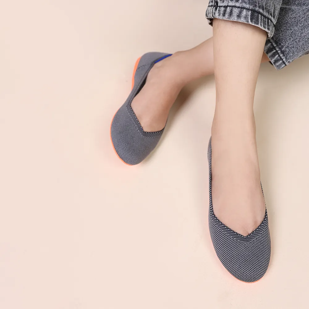 Rothy - Women - The Flat - Gray Well Worn Heels