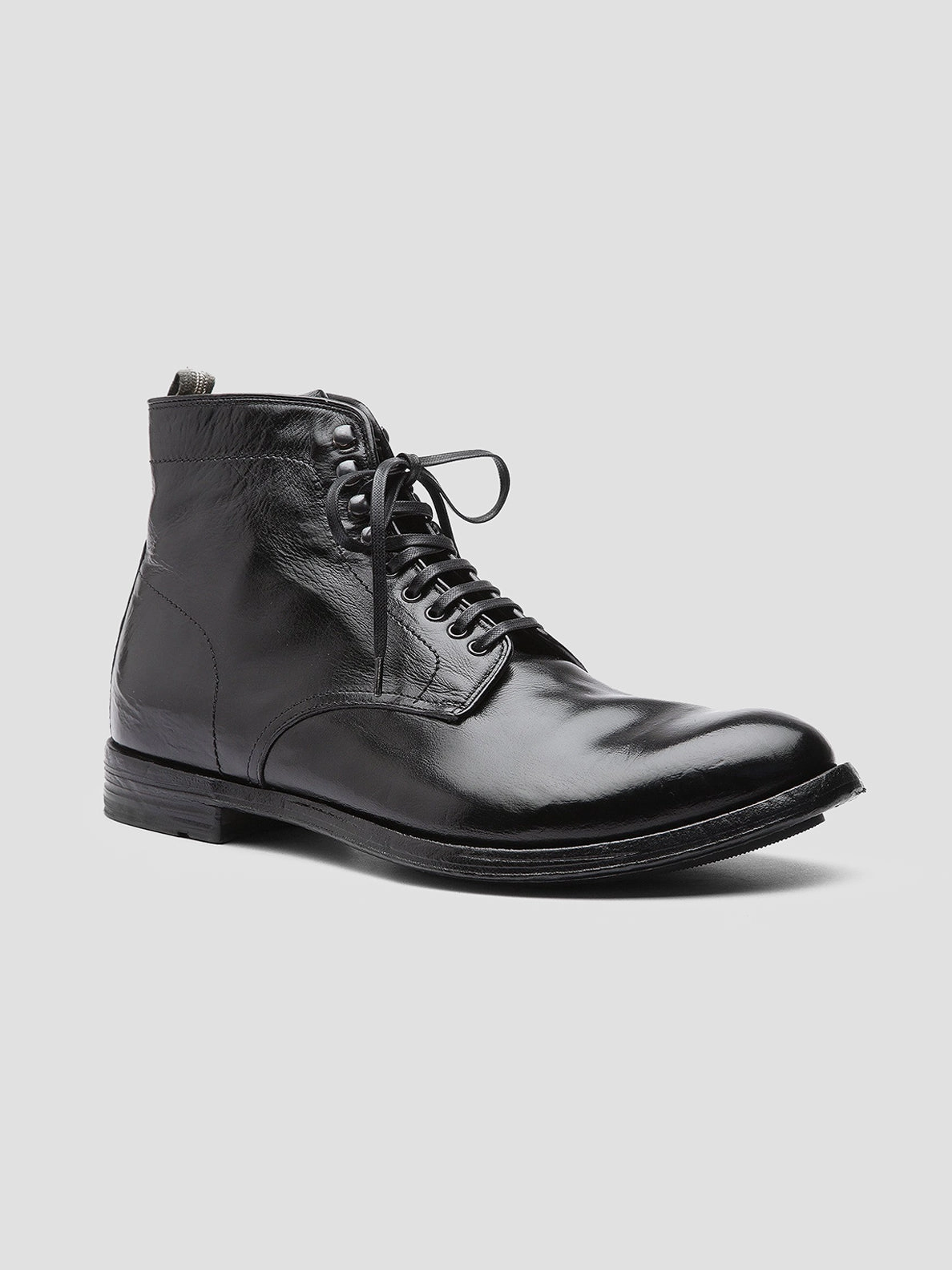 Boots With Suit ANATOMIA 013 - Black Leather Ankle Boots