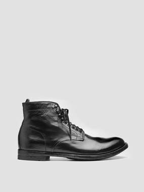 Soccer Boots High Tops ANATOMIA 013 - Black Leather Ankle Boots