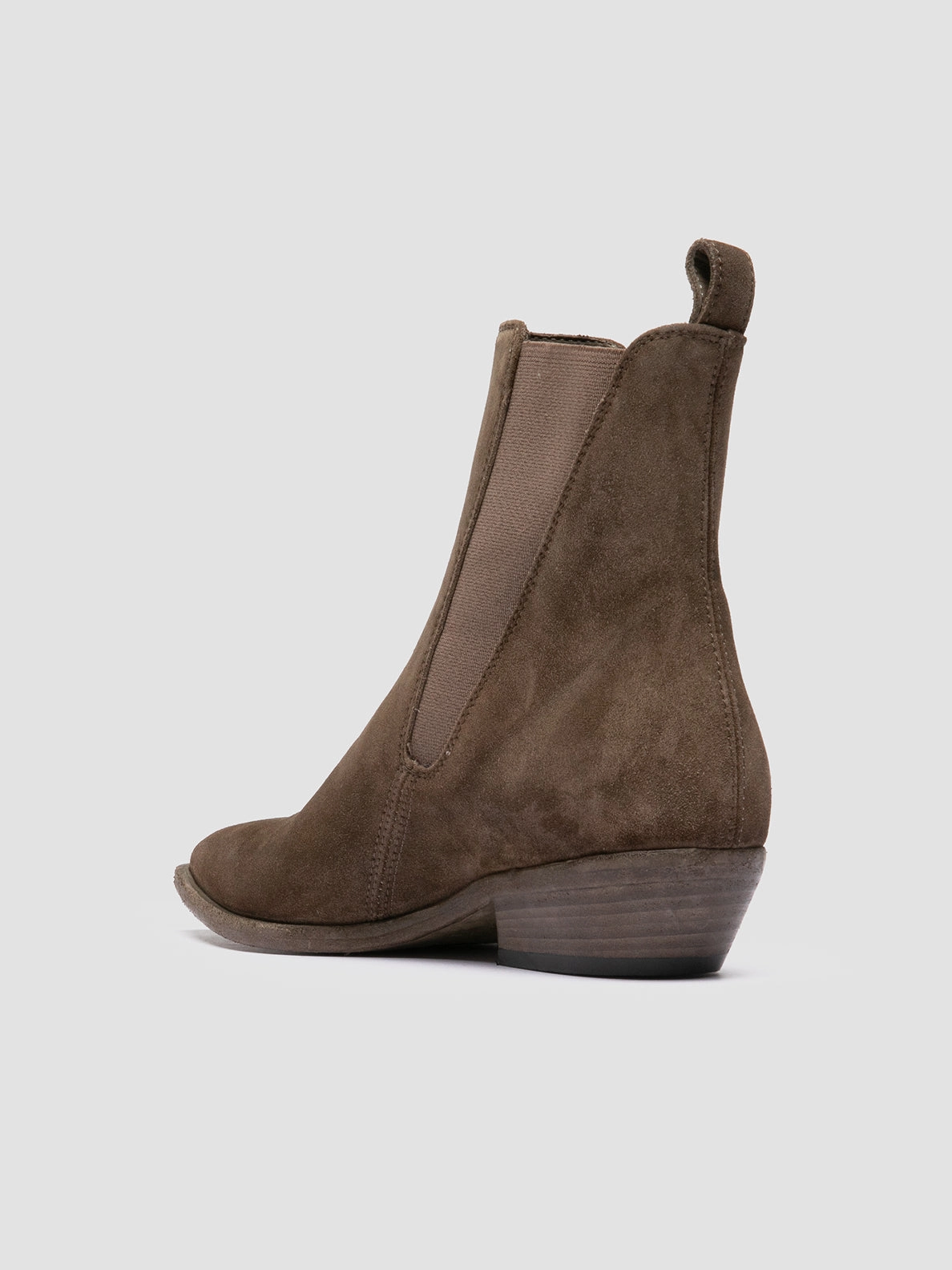 NOELIE DD 101 - Taupe Suede Chelsea Boots Full Grain Leather Boots