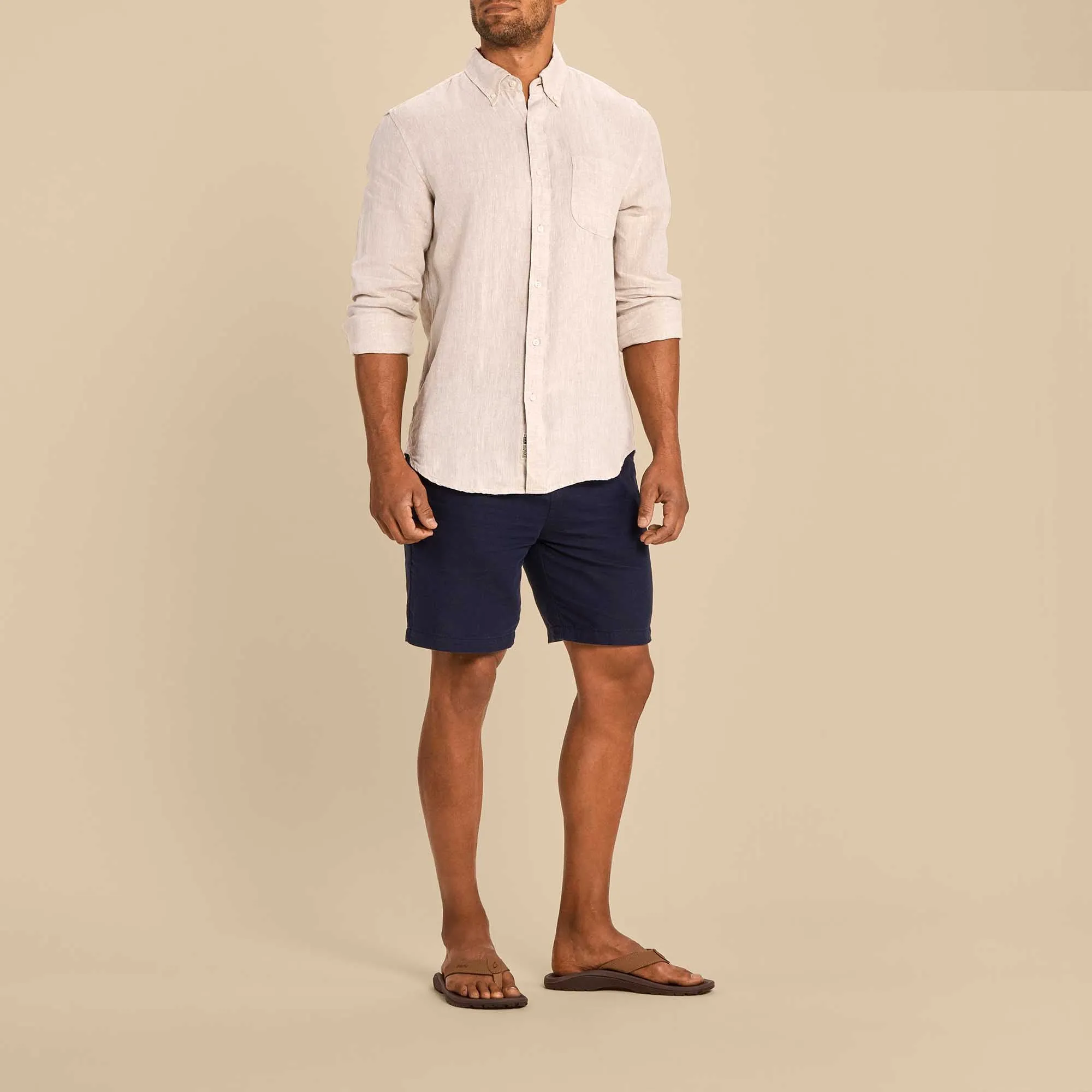 Ohana - Tan / Dark Java Formal Flat Sandals