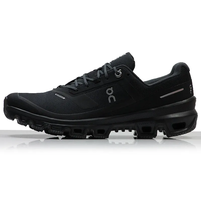 On Cloudventure Waterproof Men's Trail Shoe - Black Best Running Shoe For Larger Runners