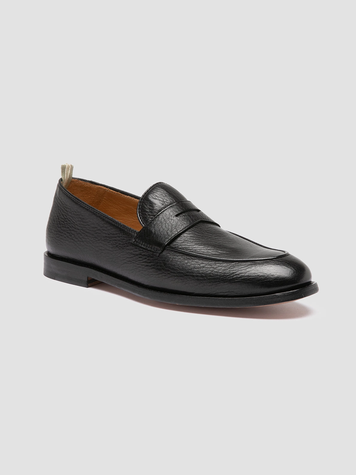 OPERA 001 - Black Leather Penny Loafers Loafers Cranberry