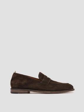 OPERA 001 - Brown Suede Penny Loafers Loafers Memory Foam