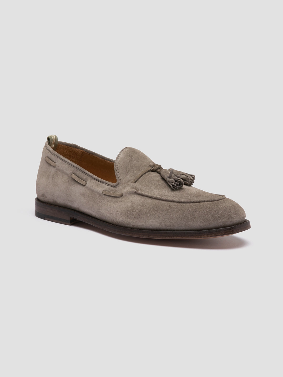 Dress Socks With Loafers OPERA 002 - Grey Suede Tassel Loafers