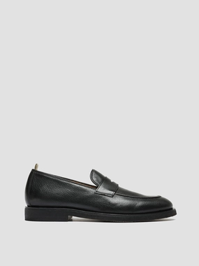 Slip On Suede Loafers OPERA FLEXI 101 - Black Leather Penny Loafers