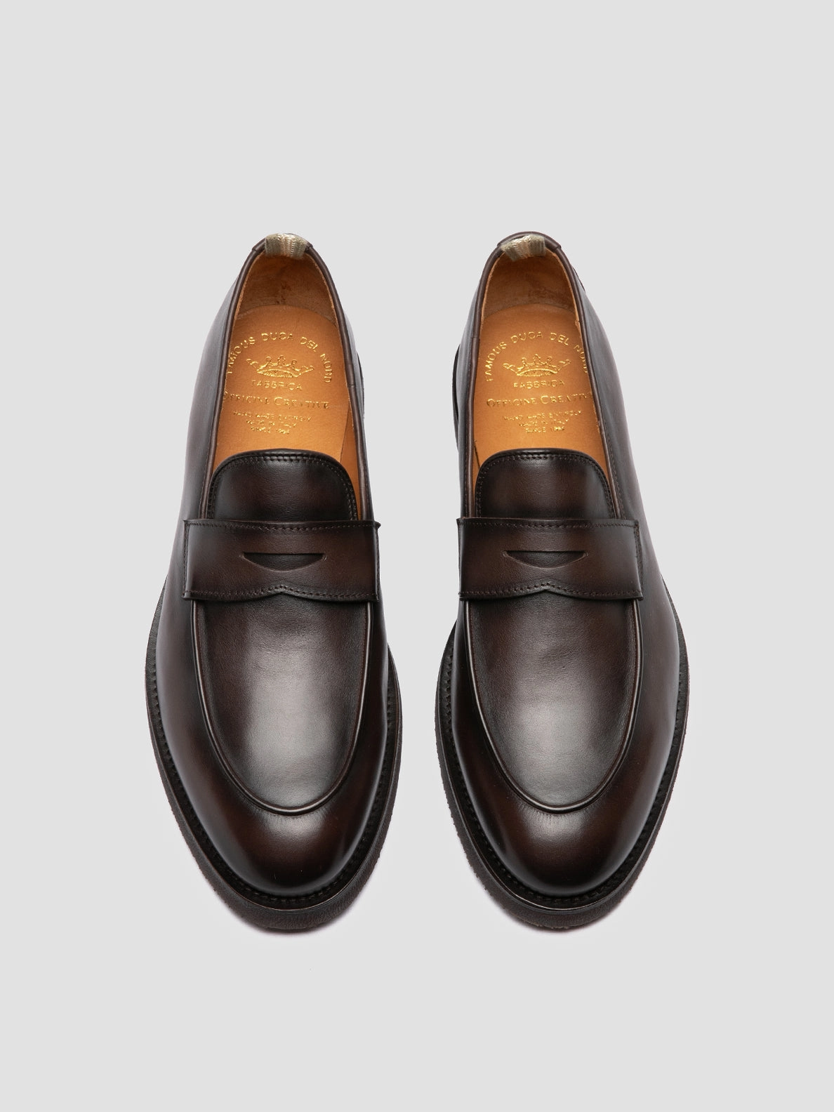 OPERA FLEXI 101 - Brown Leather Penny Loafers Loafers With Joggers
