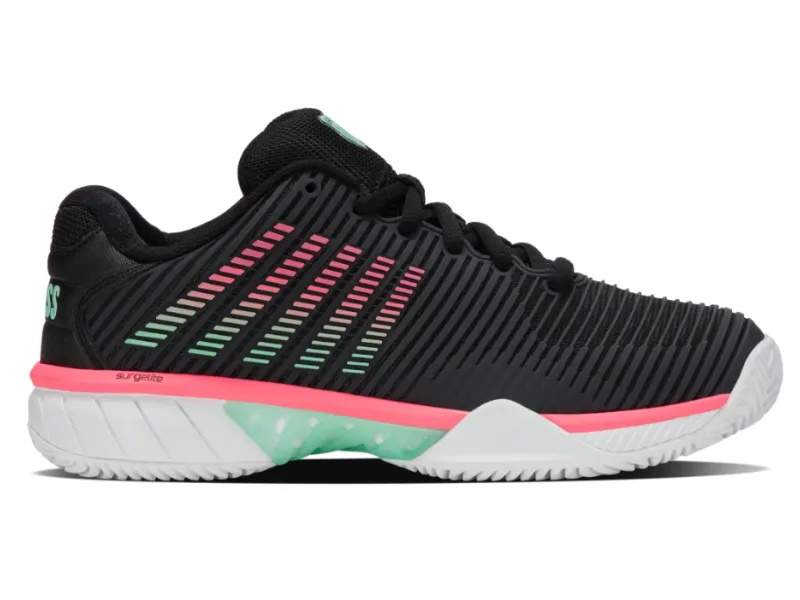 Dresses To Wear With Tennis Shoes K-Swiss Hypercourt Express 2 Clay Ladies Tennis Shoes (Black/White/Mint)
