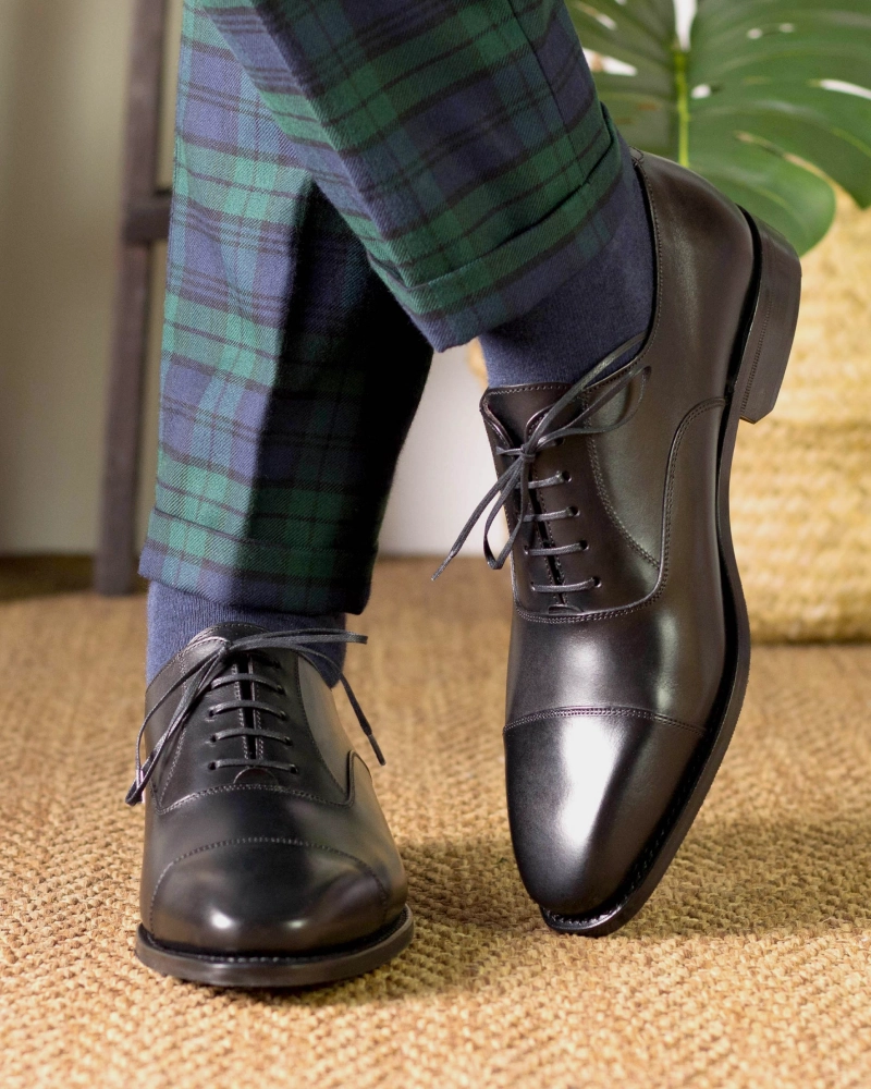 Original Grand Cloudfeel Energy Oxfords Outlet - Ashford Black Calf - Half Rubber Sole